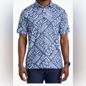 Bad Birdie Mazed & Confused Golf Polo Top Blue ( S )